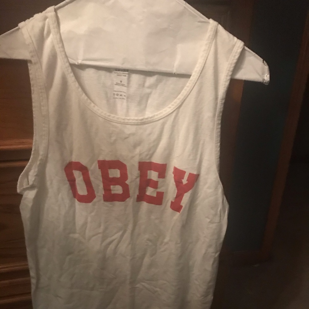Obey White Tank Top